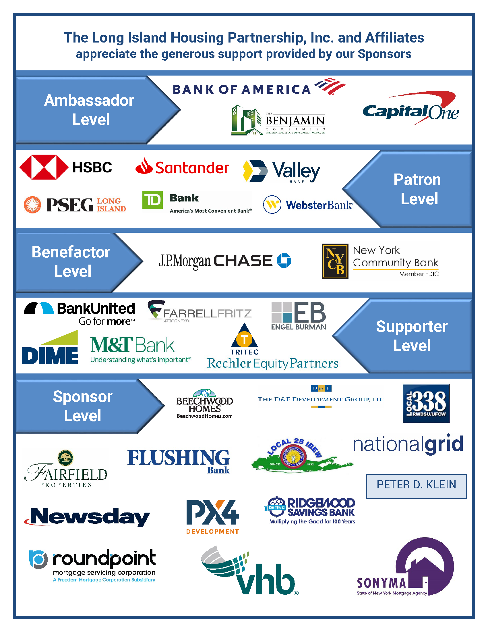 LIHP Page of Sponsors - Thank you